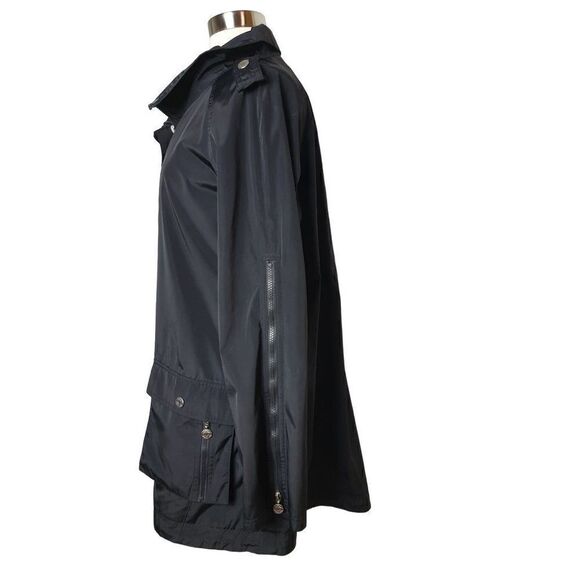 Betsey Johnson Black Lightweight Jacket Full Zip Snap Button Closure Coat XL - Picture 5 of 12